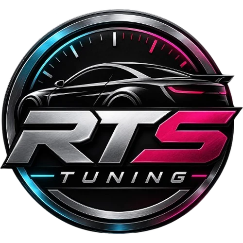 RTS Tuning Logo mit Drehzahlskala und Fahrzeugsilhouette